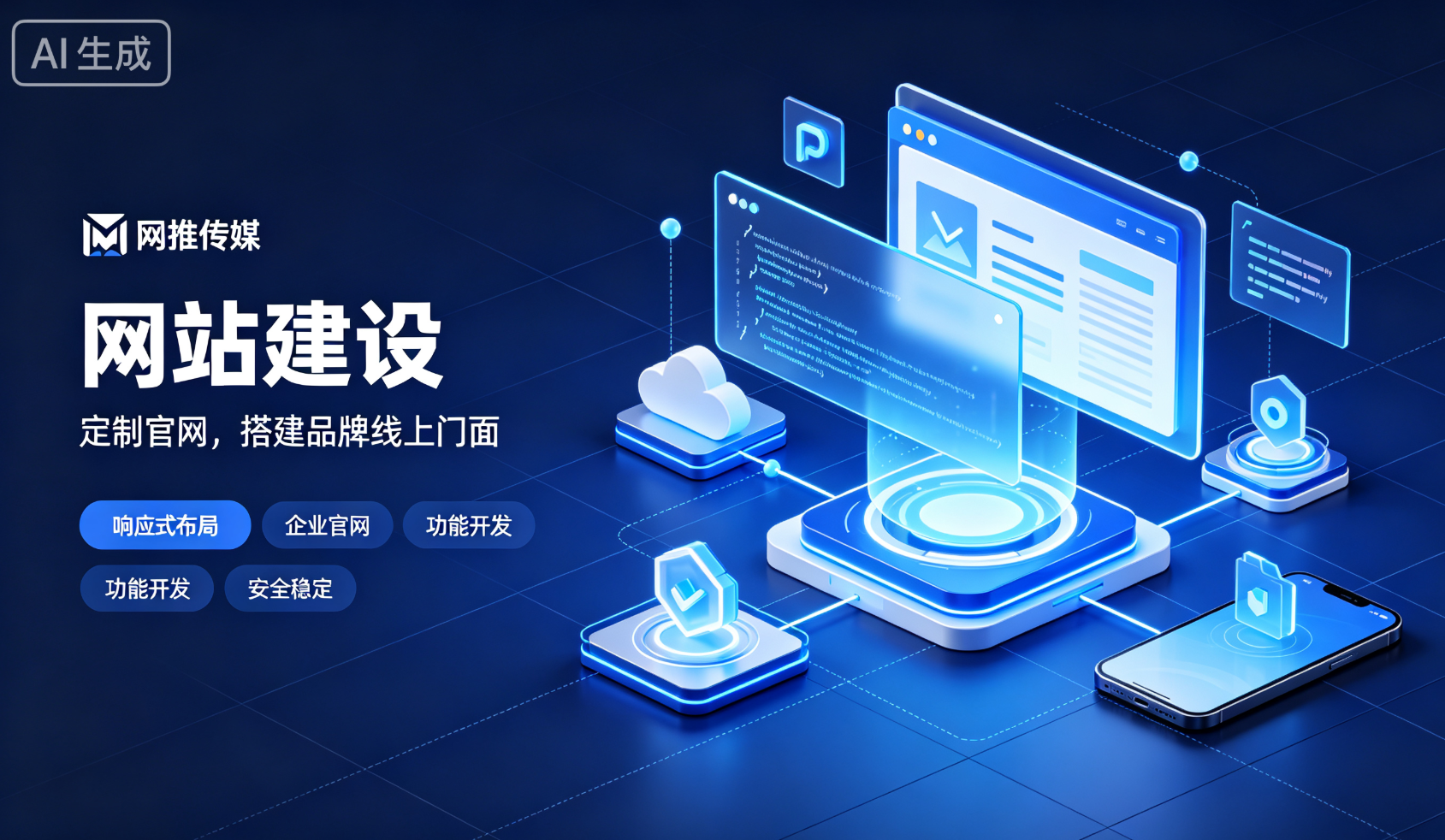 网站建设宣传图 - 数字化基建